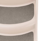 Escalera perros plegable 3 peldaños plástico crema 50x38x38cm