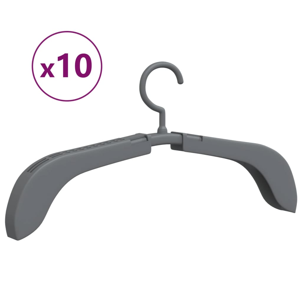 Perchas extensibles 10 unidades gris