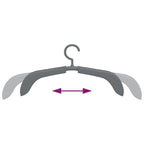 Perchas extensibles 10 unidades gris