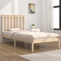 Estructura de cama de madera de pino maciza blanca 140x190 cm