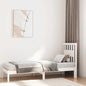 Estructura de cama de madera de pino maciza blanca 140x190 cm
