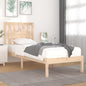 Estructura de cama de madera de pino maciza blanca 140x190 cm