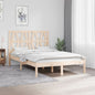 Estructura de cama de madera de pino maciza blanca 140x190 cm