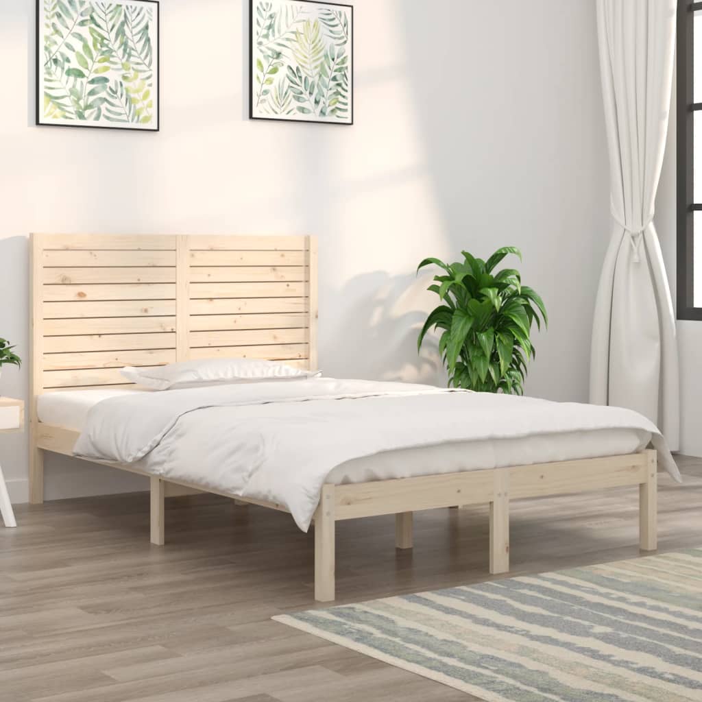 Estructura cama de madera maciza blanca super king 180x200 cm