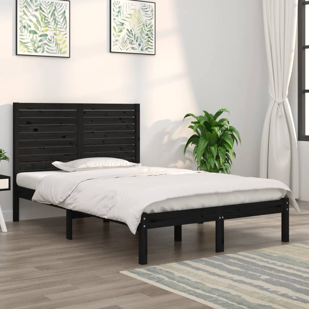 Estructura cama de madera maciza blanca super king 180x200 cm