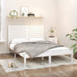 Estrutura de cama Super King branca em madeira maciça 180x200 cm