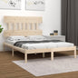 Estrutura de cama Super King branca em madeira maciça 180x200 cm