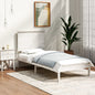 Cama sin colchón madera maciza de pino blanca 180x200 cm