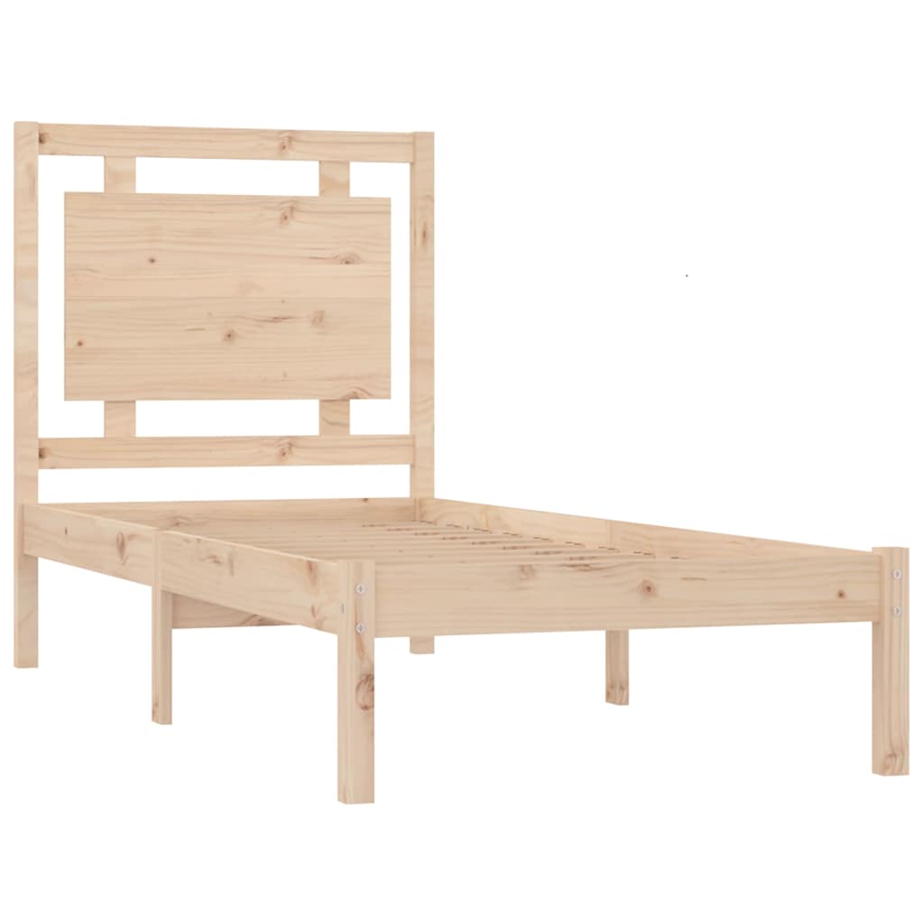 Estructura de cama de madera maciza 100x200 cm