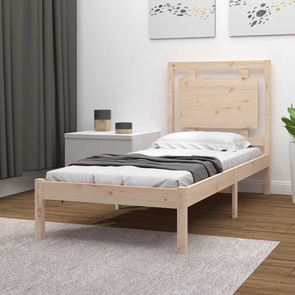 Solid wood bed frame 100x200 cm
