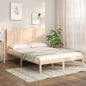 Cama sin colchón madera maciza de pino blanca 180x200 cm