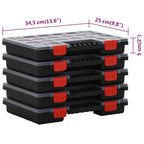 Cajas de accesorios 10 unidades polipropileno 34,5x25x5 cm
