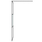 Mampara de ducha vidrio ESG semiesmerilado negro 80x195 cm