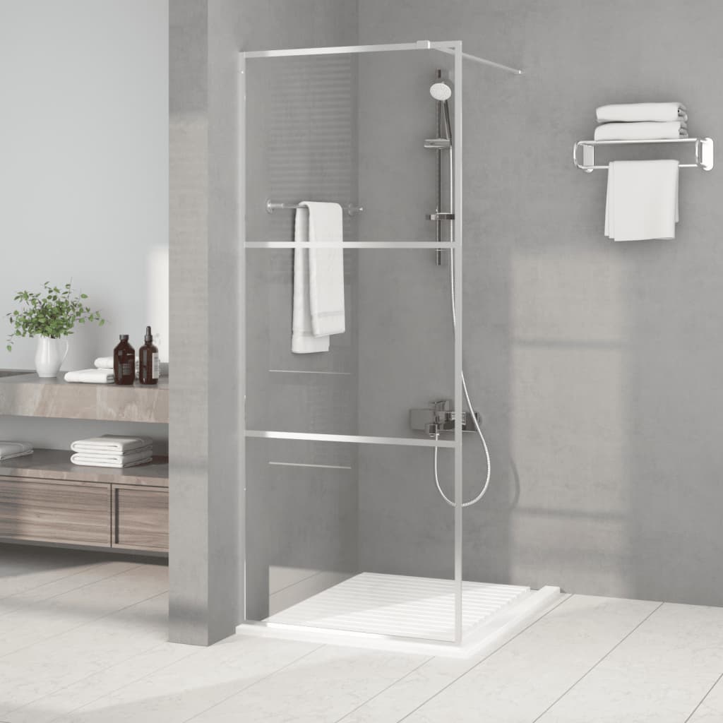 Mampara de ducha accesible vidrio ESG blanco 100x195 cm