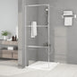 Mampara de ducha accesible vidrio ESG blanco 100x195 cm