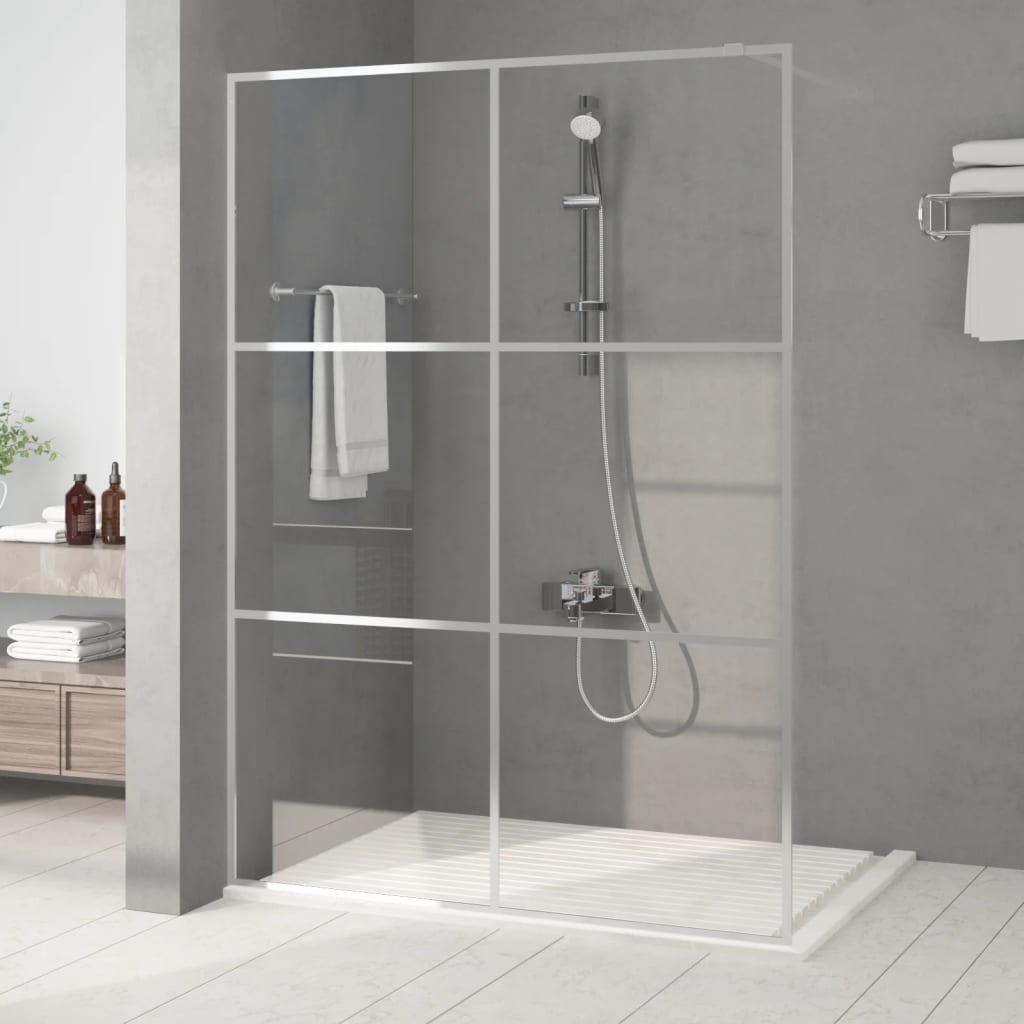 Mampara de ducha accesible vidrio ESG blanco 100x195 cm