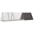 Jaula de conejos acero galvanizado antracita 200x91x100 cm