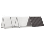 Jaula de conejos acero galvanizado antracita 200x91x100 cm