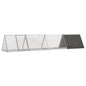 Anthracite galvanized steel rabbit hutch 201.5x80.5x71 cm