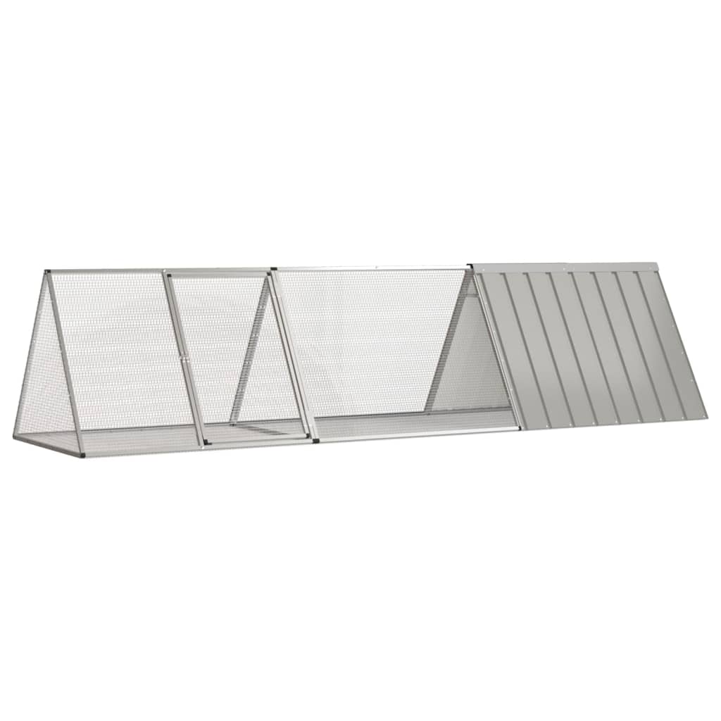 Jaula de conejos acero galvanizado antracita 200x91x100 cm
