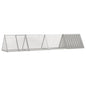 Anthracite galvanized steel rabbit hutch 201.5x80.5x71 cm