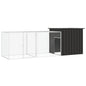 Gallinero de acero galvanizado gris 300x91x100 cm