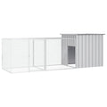 Gallinero de acero galvanizado gris 300x91x100 cm
