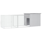 Gallinero de acero galvanizado gris 300x91x100 cm