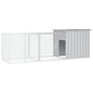 Gallinero de acero galvanizado gris 300x91x100 cm