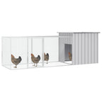 Gallinero de acero galvanizado gris 300x91x100 cm