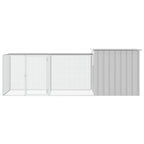 Gallinero de acero galvanizado gris 300x91x100 cm