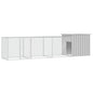 Gallinero de acero galvanizado gris 300x91x100 cm