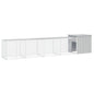 Gallinero de acero galvanizado gris 300x91x100 cm