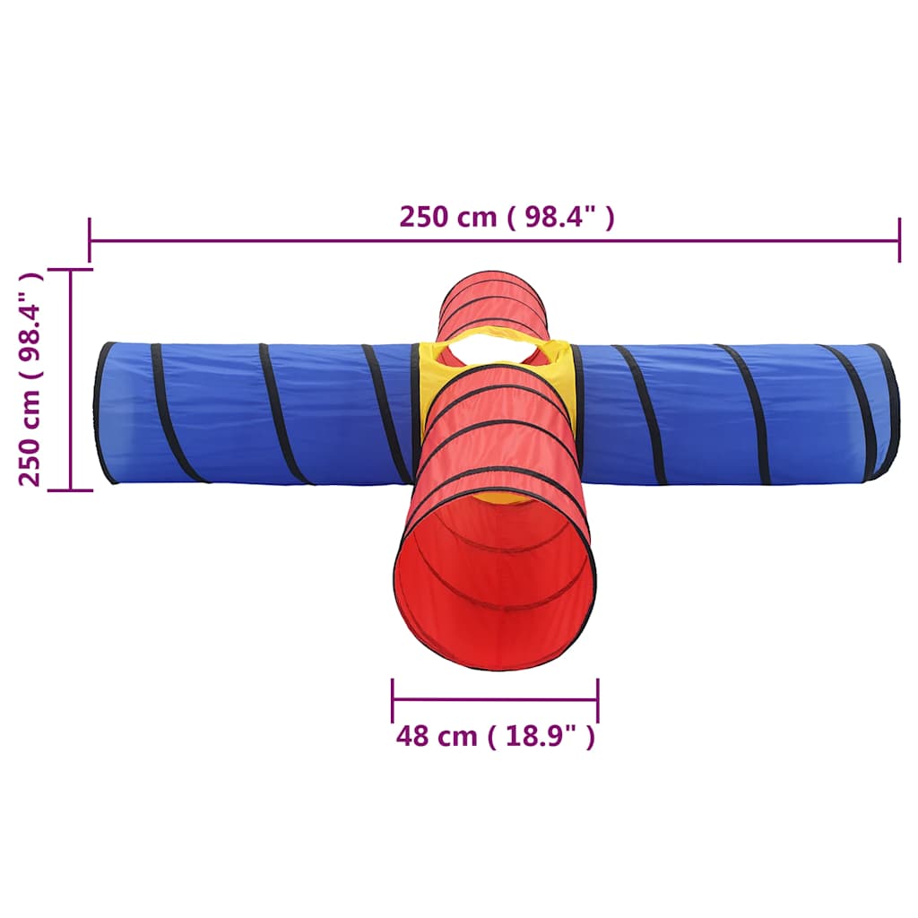 Túnel de juegos para niños con 250 bolas multicolor