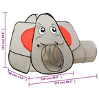 Tienda de juegos diseño de elefante 250 bolas gris 174x86x101cm