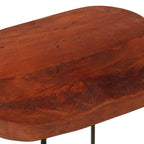 Taburetes de bar Gavin 2 uds madera mango maciza 45x38x53 cm