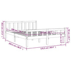 Estructura cama sin colchón madera maciza marrón miel 120x200cm