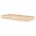 Estructura de cama de madera maciza 90x200 cm