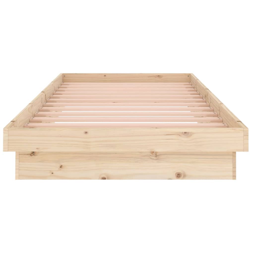Estructura de cama de madera maciza 90x200 cm
