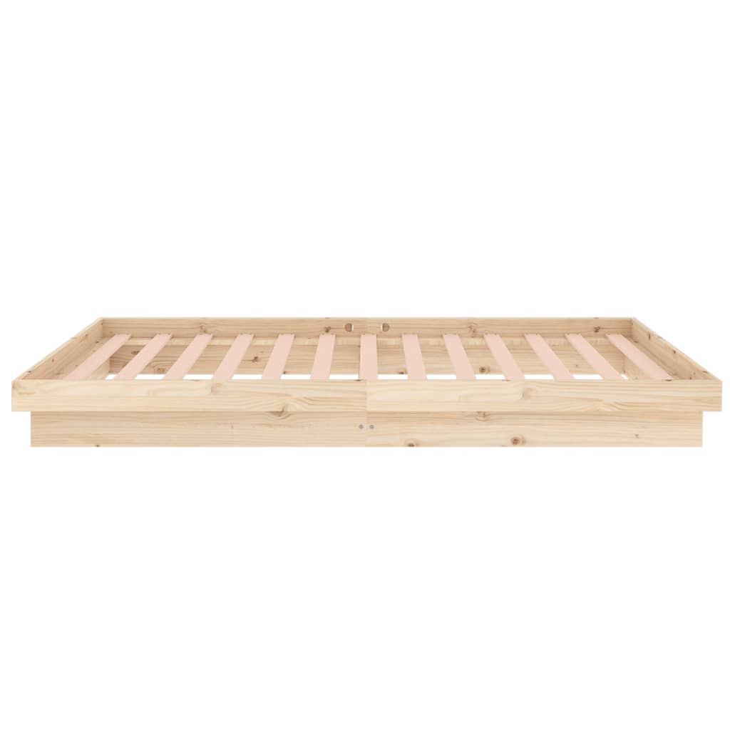 Estructura de cama de madera maciza 90x200 cm