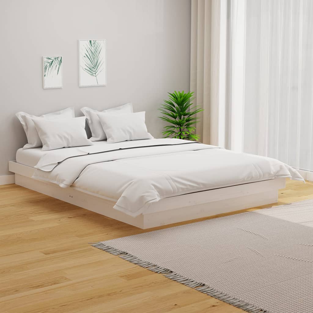 Estructura de cama de madera maciza 90x200 cm