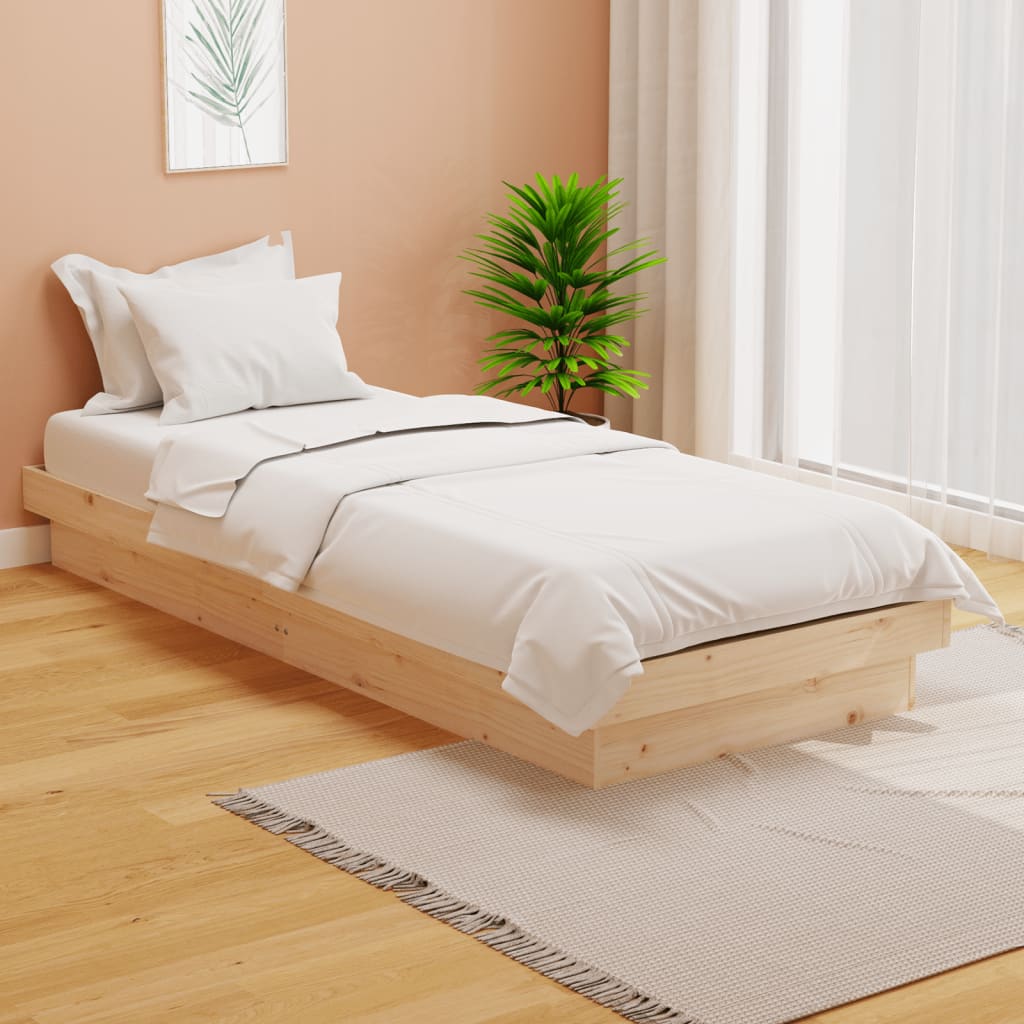 Cama com colchão extensível 80 x 200 cm Madeira de pinho maciço