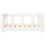 Cama para perros madera maciza de pino blanco 65,5x50,5x28 cm