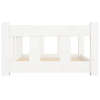 Cama para perros madera maciza de pino blanco 65,5x50,5x28 cm