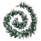 Guirnalda de Navidad con luces LED PVC verde 2,7 m