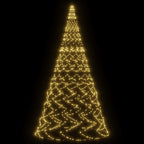 Árbol de Navidad en asta bandera 3000 LED blanco cálido 800 cm