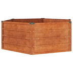 Arriate oxidado de acero corten 129x129x45 cm