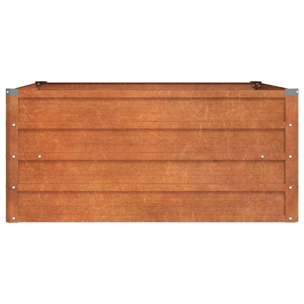 Arriate oxidado de acero corten 100x100x45 cm
