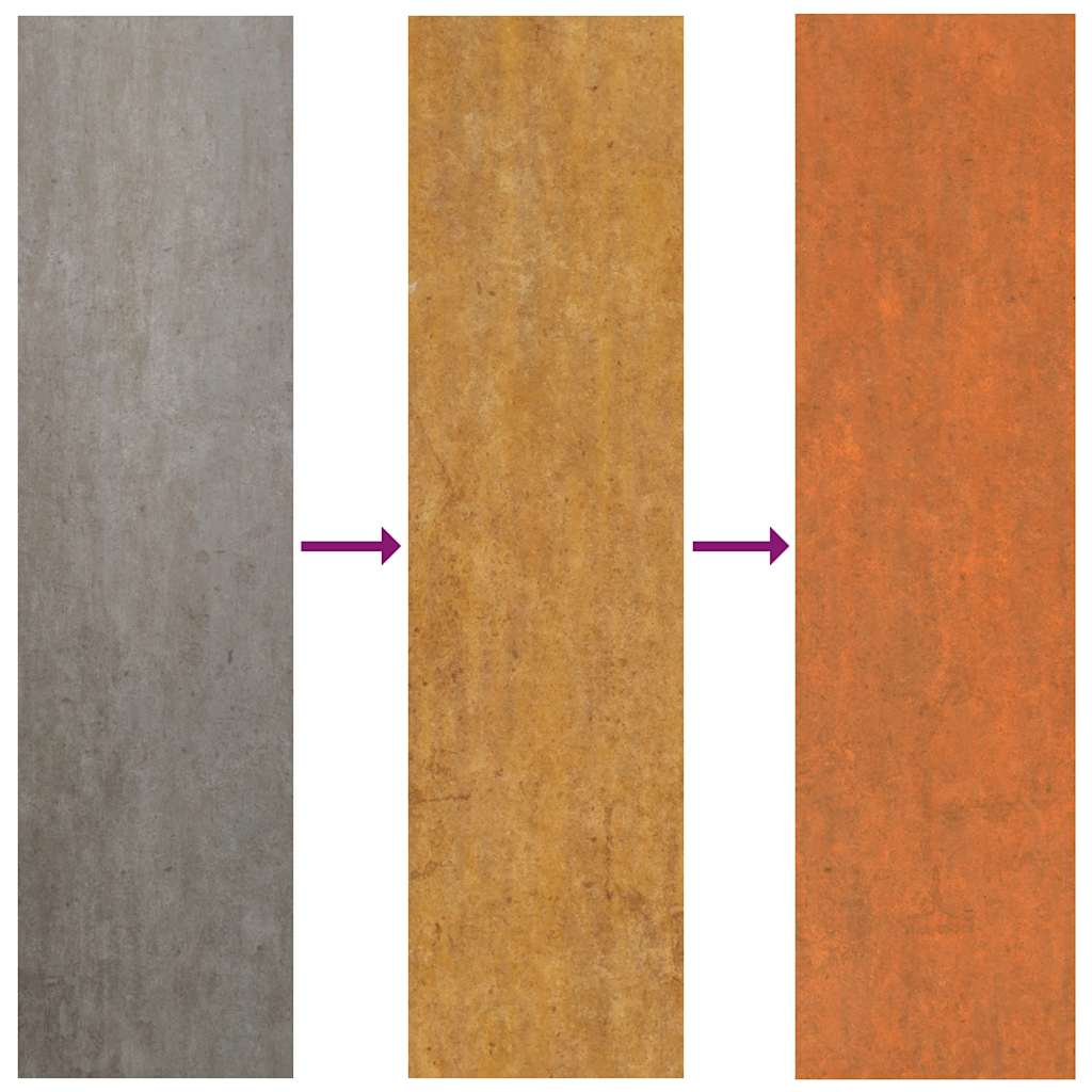 Arriate oxidado de acero corten 100x100x45 cm