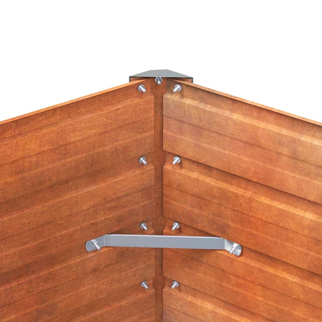Arriate oxidado de acero corten 100x100x45 cm